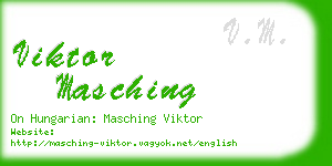 viktor masching business card